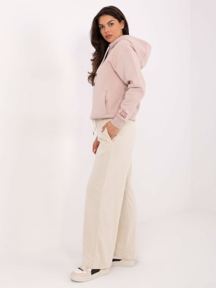 Pantaloni de trening bej cu buzunare laterale