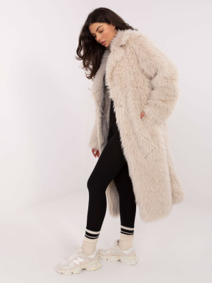 Palton elegant bej deschis cu căptușeală