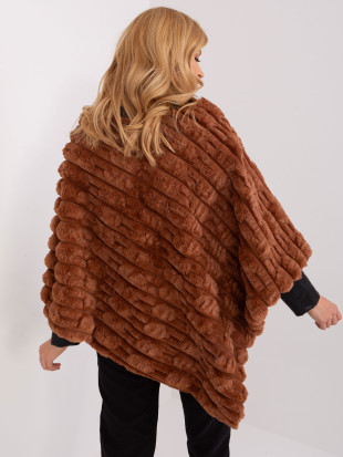 Poncho bej elegant cu căptușeală