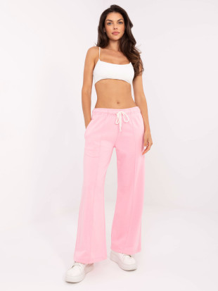 Pantaloni sportivi eleganți în roz deschis