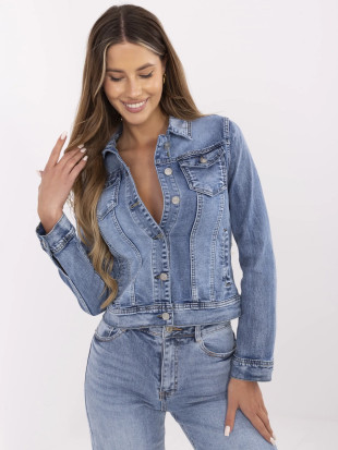 Jachetă din denim albastră