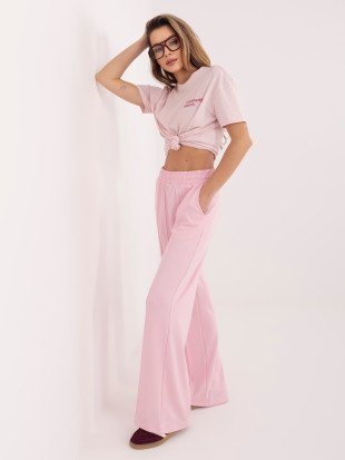 Pantaloni de trening roz largi
