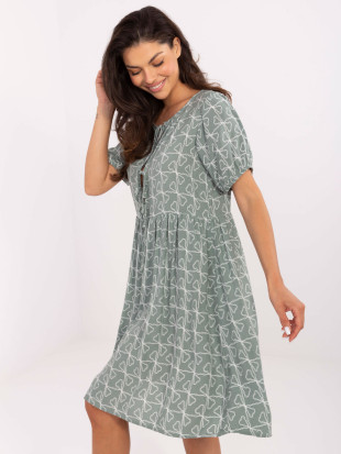 Rochie evazată verde pistachio
