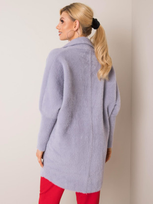 Palton gri din alpaca Fluffy
