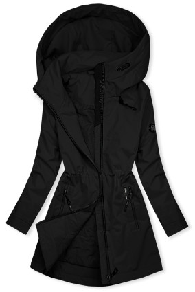 Parka de tranziție pentru damă cu glugă – Neagră