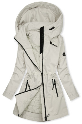 Parka de tranziție pentru damă cu glugă – Ecru