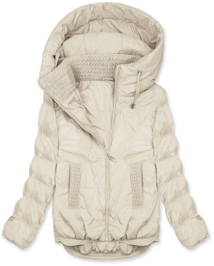 Geacă matlasată de primăvară pentru damă ecru